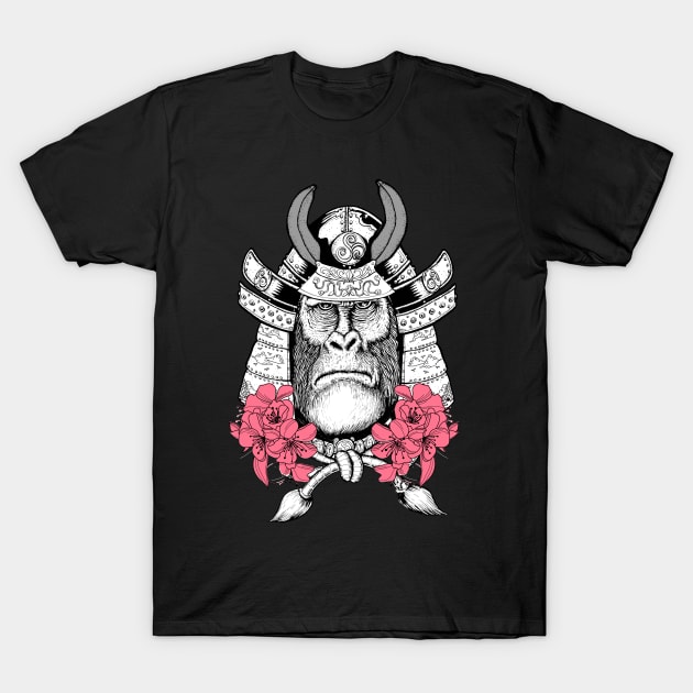 Gorilla Samurai T-Shirt by primate